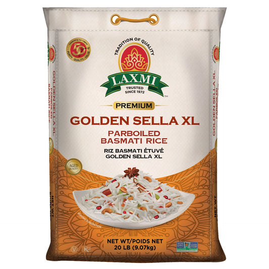 LX. GOLDEN SELLA XL BASMATI RICE 20 LB
