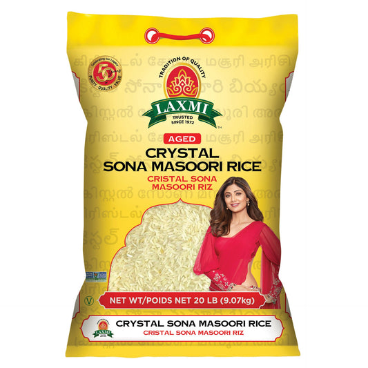 LX. CRYSTAL SONA MASOORI RICE 20 LB